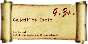 Gajdács Zsolt névjegykártya