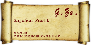 Gajdács Zsolt névjegykártya